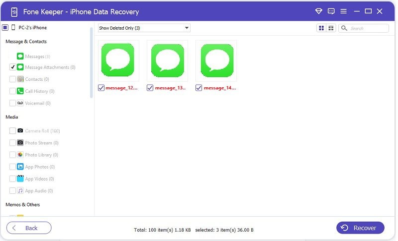 go to media & contacts and tick message attachments