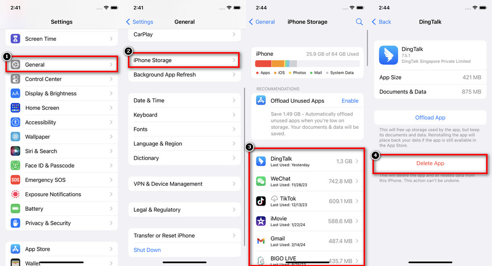 manage device storage