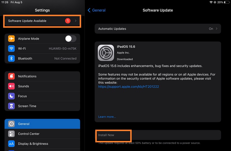 update ipados
