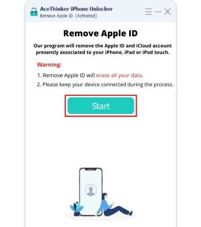 read the warnings and click start