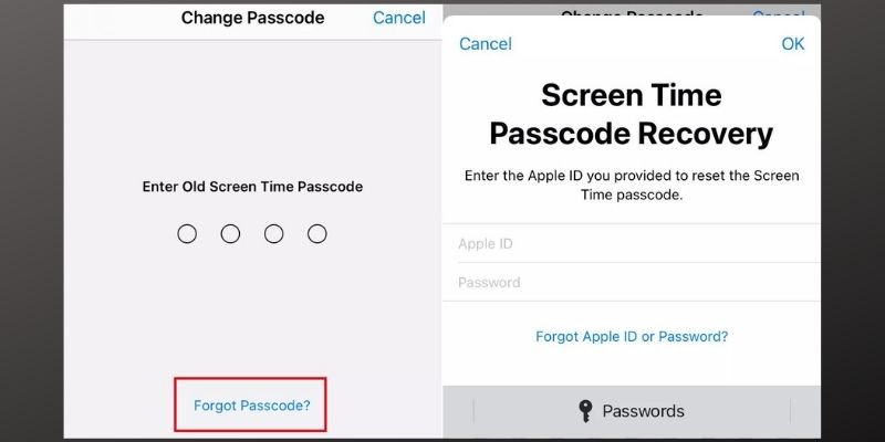 turn off screen time then turn it on again